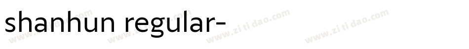 shanhun regular字体转换